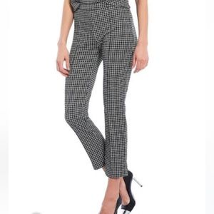 NWT Michael Kors Cropped Check Pintuck Pant